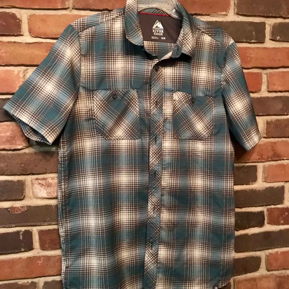 🍉RIVER EDGE Short Sleeve Button Down